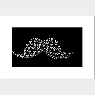 Mustache Heart Posters and Art